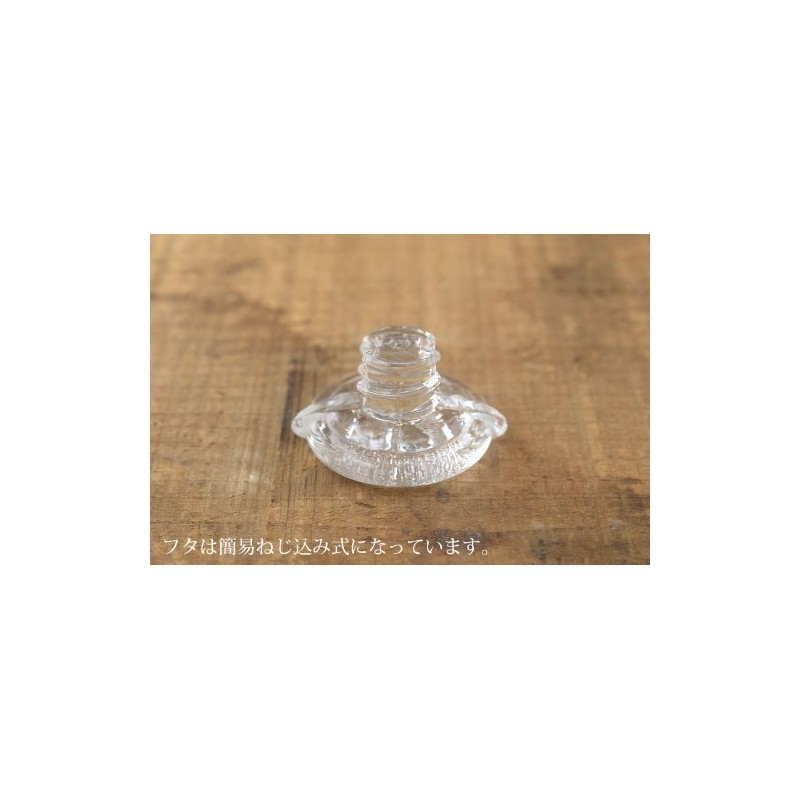 ガラスの手作りミニ醤油さし クリア