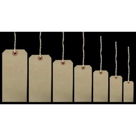 25 Quality Buff Strung Tags 96mm x 48mm by MacIntyre