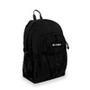 Everest Luggage Backpack with Dual Mesh Pocket, Black, Black, One