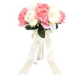 Wedding Fake Bouquet Silk Flower Artificial Rose Bouquet for Wedding Stage Living Room Bedroom