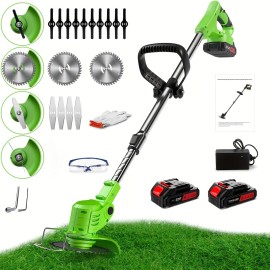 Unbranded Lightweight 24V Battery - Powered Weed Wacker Kit - Green