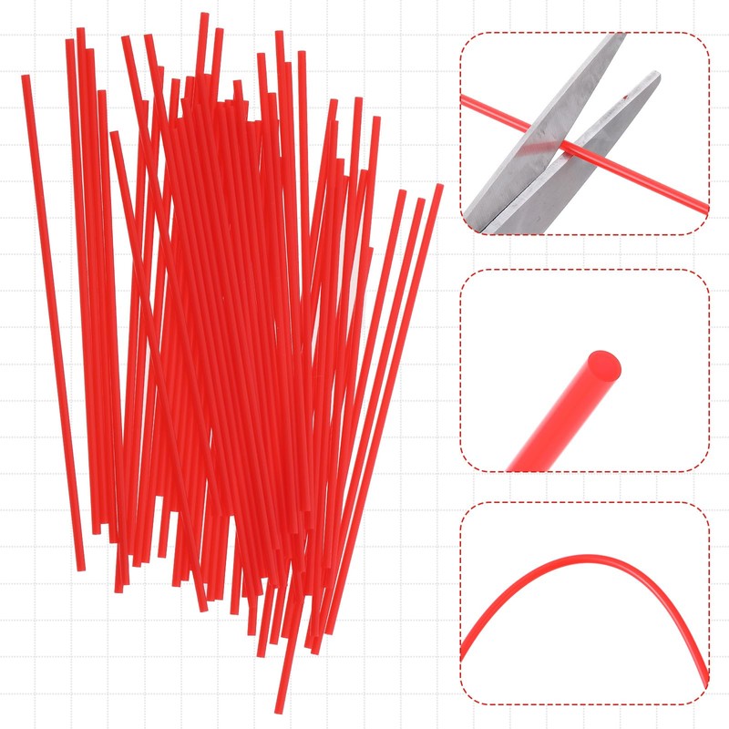 200 Pack Spray Can Straws, Red Plastic Spray Paint Nozzles