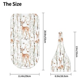 Cute Deer Animal Woodland Swaddle Blanket with Beanie Hat Set Newborn Swaddle Wrap Soft Baby Receiving Blankets Baby Swaddle Sleep Sack for Baby Boys and Girls