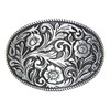MASOP VOGU Antique Engraved Flower Solid Metal Belt Buckle Men