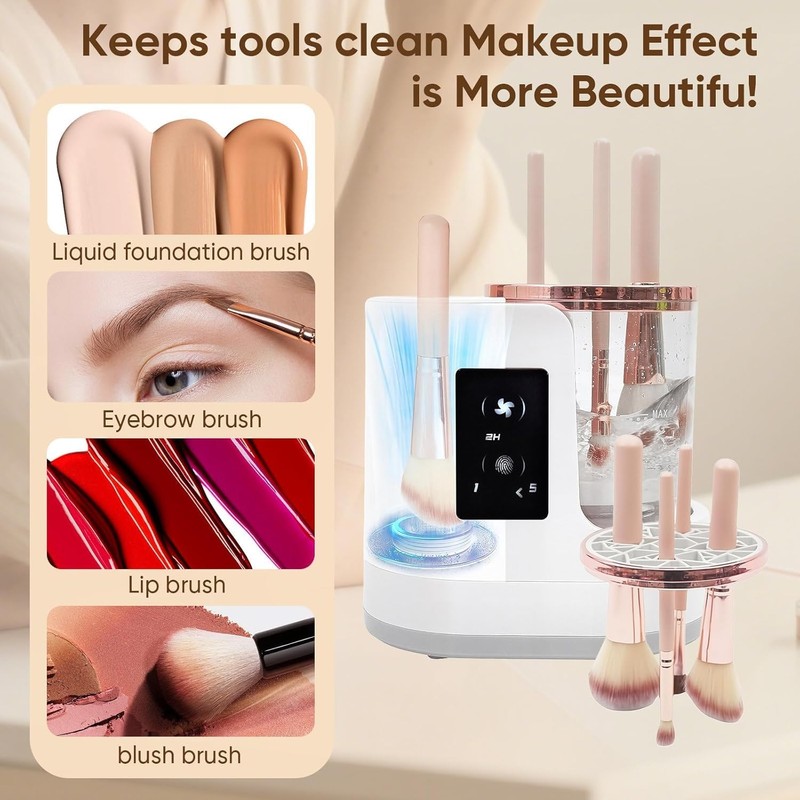 3 IN 1 Electric Makeup Brush Cleaner,Automatic Makeup Brush Cleaner