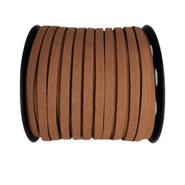 5mm Suede Cord, 50 Yards Suede Lace Faux Leather Cord for Bracelet Necklace Beading DIY Crafts Thread(Coffee)