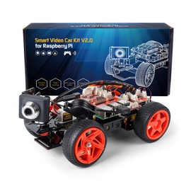 Sunfounder Smart Video Car Kit V2.0 Raspberry Pi 4 Model B 3B+ 3B 2B Graphical Visual Programming Language Remote Control by UI on Windows, Mac and Web Browser, Electronic Toy with Detailed Manual (English Language not Guaranteed)