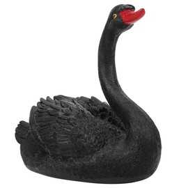 Aoaoy Floating Swan Decor, Lifelike Simulation Ornament Resin Floating Fake Swan Statue Goose Figurine for Garden Courtyard Pond Pool Decoration