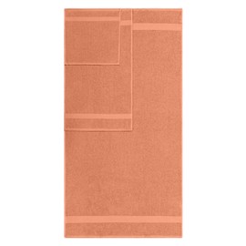 SUPERIOR Eco-Friendly 100% Cotton Towel Set, 6 Piece, Coral