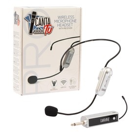 Canta Tu Tu Karaoke Microphone, Wireless Microphone for Karaoke with Receiver, Ideal for Dances, 10m Range, Compatible with 2022 Pro 2023, Silver