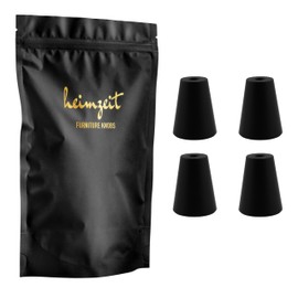 heimzeit Cabinet Knobs for Doors, Drawers and Dressers Made of High Quality Aluminium [4 Pack Round] Colour: Black, Stylish Design, Furniture Knobs with Single Hole Handle and Screws