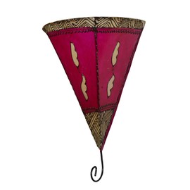 Henna Lamps & Sconces Moroccan Handmade Goat Leather Sconce Henna Tattoo
