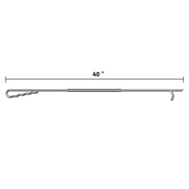 Skyflame 40-Inch Stainless Steel Fire Poker, Extra Long Fireplace Poker Stick with Handle, Multi Use Heavy Duty Firepit Tools and Accessories for Indoor/Outdoor Campfire
