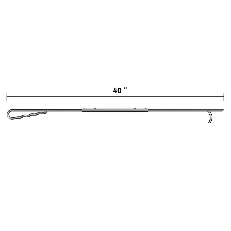 Skyflame 40-Inch Stainless Steel Fire Poker, Extra Long Fireplace Poker