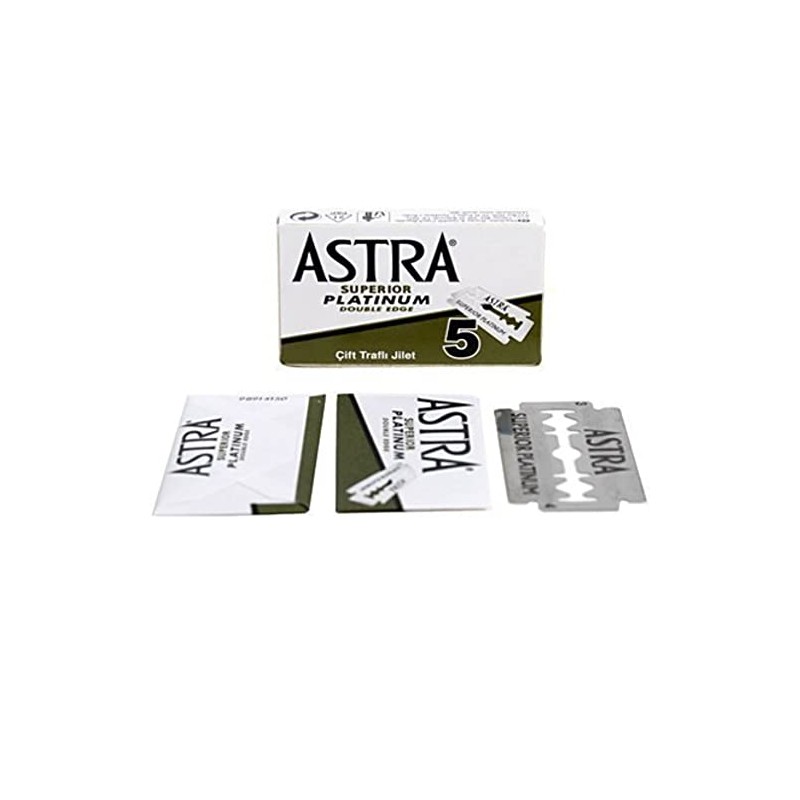 Astra Superior Platinum Double Edge Razor Blades - 20 Ct