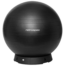 Retrospec Luna Exercise Ball, Base & Pump/Ball & Pump with Anti-Burst Material - Fitness Gym Swiss Ball - Perfect for Balance, Stability, Yoga, Pilates, Pregnancy & Birthing, Turquoise