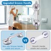 HEINSY 17inch Upgrade Suction Shower Grab Bar, Portable Shower Handle