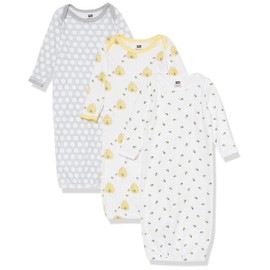 HUDSON BABY Unisex Baby Cotton Gowns, Bees, Preemie/Newborn