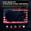 Motorcycle American Flag Blood Spatter License Plate Frame Stainless Steel