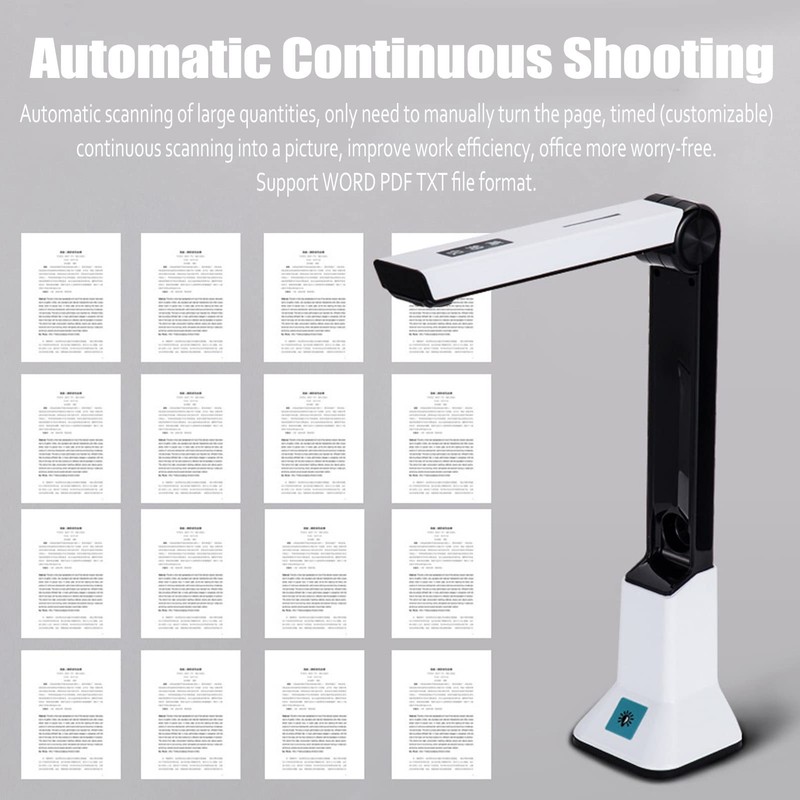 Professional Document Scanner, 8 Million Pixels Book&Document Camera Scanner with