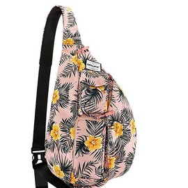 HAWEE Travel Chest Bag Sling Shoulder Bag Backpack Crossbody Shoulder Bag Daypack Casual for Men Women Teenager Work Travel Study Outdoor Climbing Hiking Running, Yellow flower, Casual