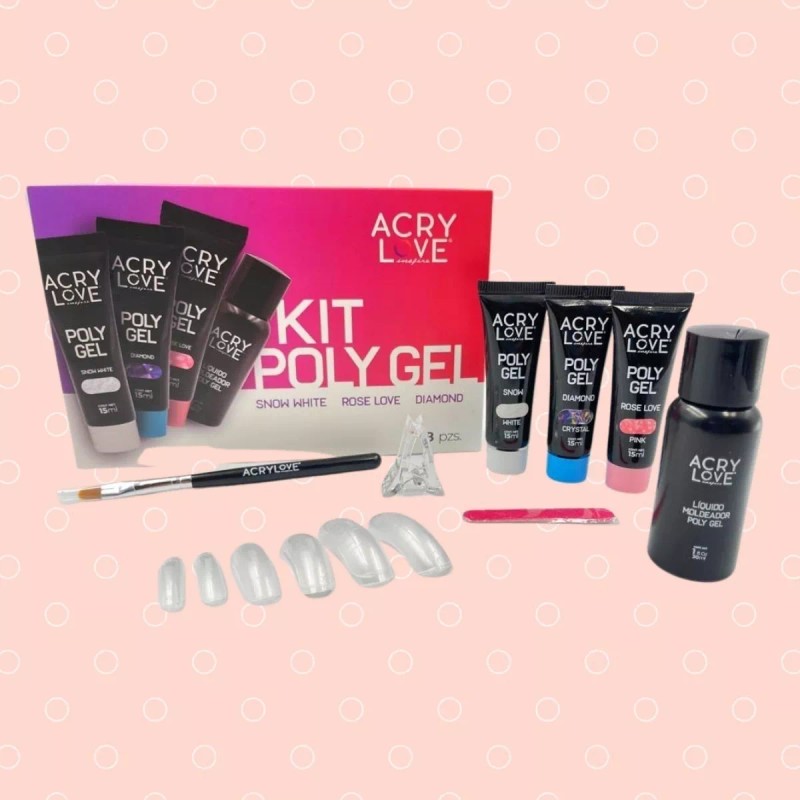 Acry Love Kit De Polygel Acrygel Para Uñas 8 Pzs