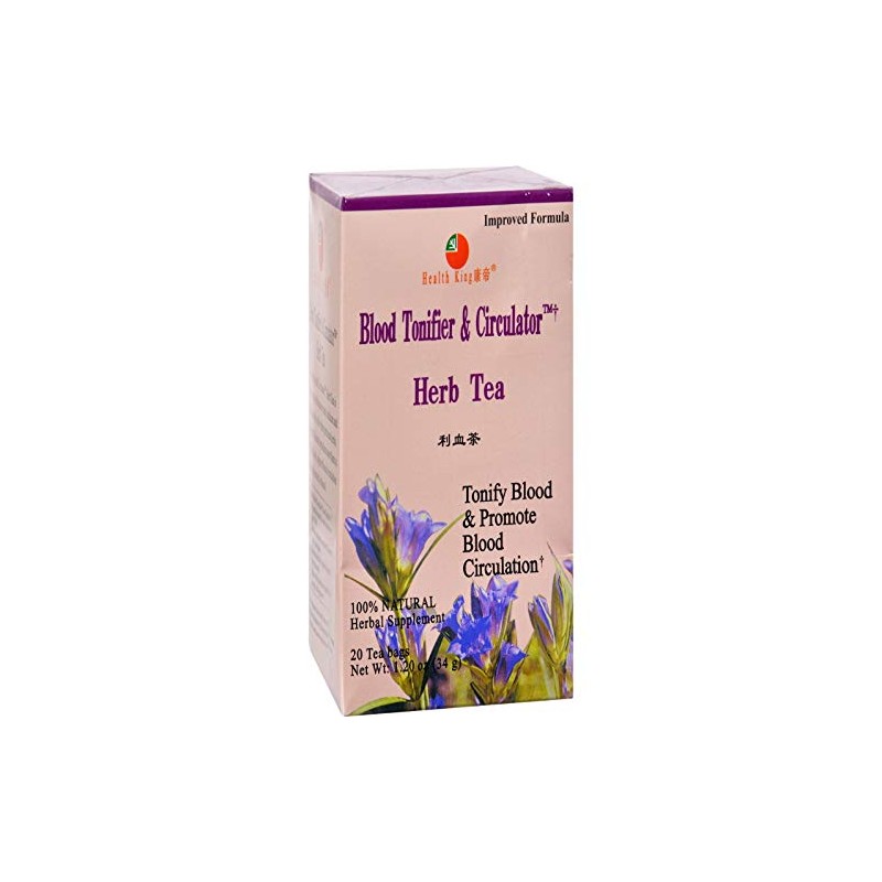 Health King Blood Tonifier & Circulator Herb Tea, Teabags, 20