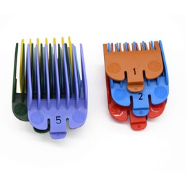 ZEROKIWI - Peines de guía para cortar el pelo, 8 paquetes de peines de guía de corte, 8 longitudes y 8 colores aleatorios, accesorios de 1/8 a 1 pulgada, solo para cortapelos estándar Wahl de tamaño completo