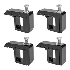 AA-Racks P-AC-10 Aluminum Mounting Clamps Truck Cap Topper Camper Shell for Ford Super Duty Trucks F-250 F-350, Set of 4 - Black