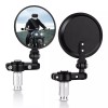 MICTUNING Universal Motorcycle Mirrors -3 Inch Round Folding Bar End