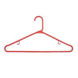 NAHANCO Plastic Tubular Hangers - 16 1/4" Red (Pack of 24)