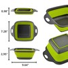 Square Collapsible Colander with Handles – Green Square Silicone Kitchen