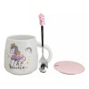 Ebros Gift White Whimsical Crowned Unicorn Rainbow Shooting Star Mug