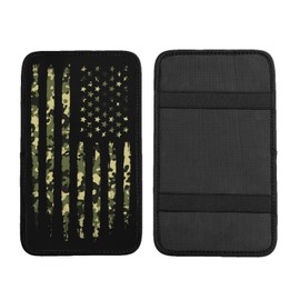 American Camo Flag Car Armrest Cover Auto Center Console Pad Soft Car Armrest Cushion Handrail Box Universal Decoration Cushion