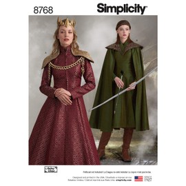 Simplicity 8768 Misses' Fantasy Costumes H5 (Sizes 6-14) Multi