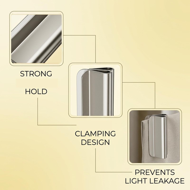 10 Pairs Magnetic Curtain Clips, Curtain Clips, Hold Curtains Closed