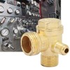 Air Compressor Check Valve, 3-Port Brass Valve Pneumatic Accessory, for