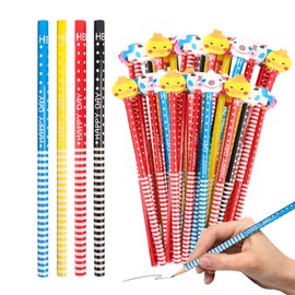 JOPHEK HB Pencils Set, 40 x HB Pencils Set with Eraser, Drawing Writing Pencil with Rubber, Multicoloured Children Students Writing Drawing Tools for Drawing and Sketching