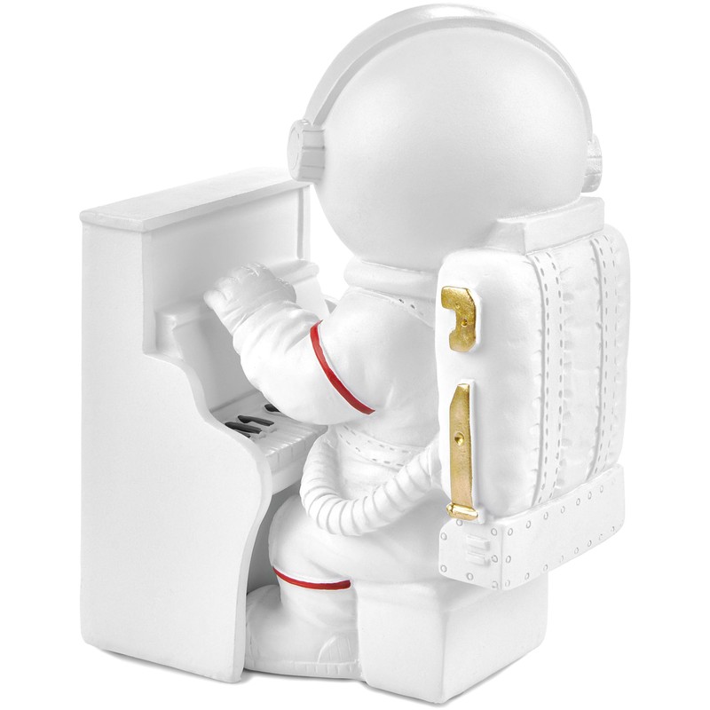 BRUBAKER Decorative Astronaut Piano Player Figure - 16 cm Spaceman