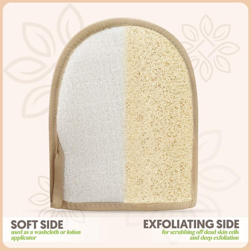 Premium Exfoliating Loofah Glove Pad Body Scrubber. Our Mitt Gloves