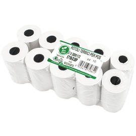 10 EC Thermal Paper Rolls 57 mm x 18 m x 12 mm - EC Cash Register Rolls - Rolls with SEPA debit - ATM Receipts Rolls for Pos Terminal and Electronic Payment (57 x 38 x 12)