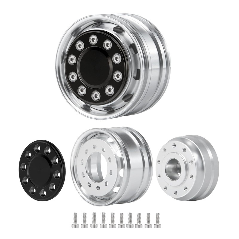 AXspeed Pack of 2 Metal Front Wheel Rims Hex Hubs