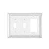 ZILLSEA Pure White 2 Toggle/1 Decorator Wall Plates, 1-Pack Combo