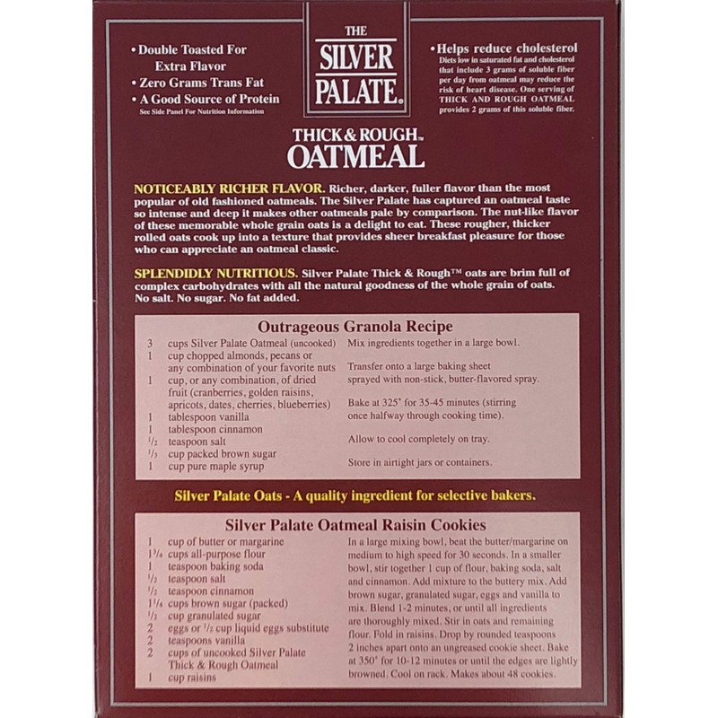 The Silver Palate Oatmeal, Thick & Rough, 14-Ounce Box (Pack