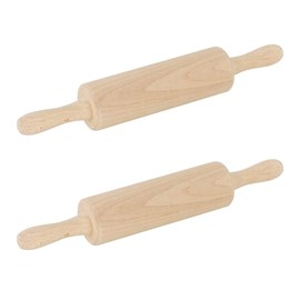 Chef Aid Kitchen Beechwood Rolling Pin for Baking 23cm (Pack of 2)
