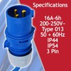 SPARES2GO 16A Splitter Cable 240V Caravan Motorhome 2 Way Hook