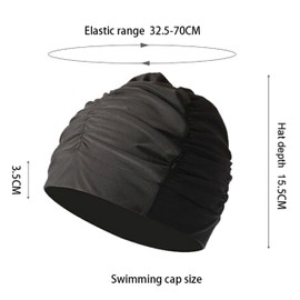 Lin's Liliana Swimming Cap Long Hair - Swimming Cap for Women Girls - Swim Cap Comfortable Fit Swimming Caps Scalable (Pink)