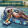 Sunikko X 3-in-1 Pool Floats with Canopy Cup Holder, Large