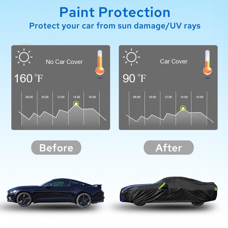 Avecrew for Ford Mustang Car Cover Waterproof All Weather for