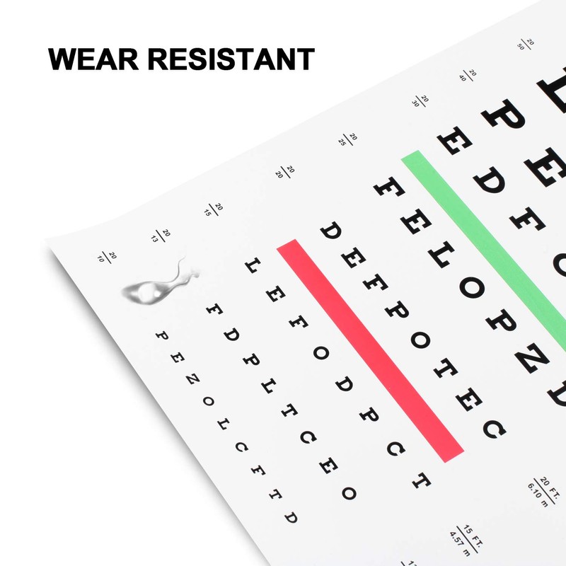 PECULA Eye Chart for Exams - Snellen Wall Chart 20
